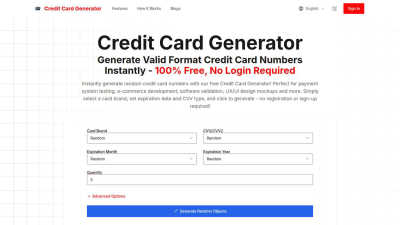 Credit Card Generator - AI tool for Development