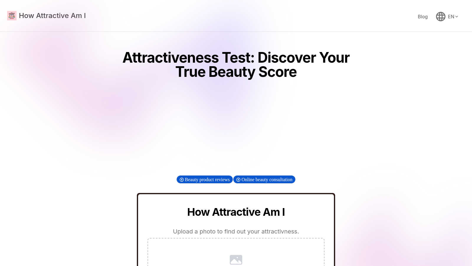 How Attractive Am I application interface and features