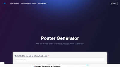 Poster Generator - AI tool for Content Creation