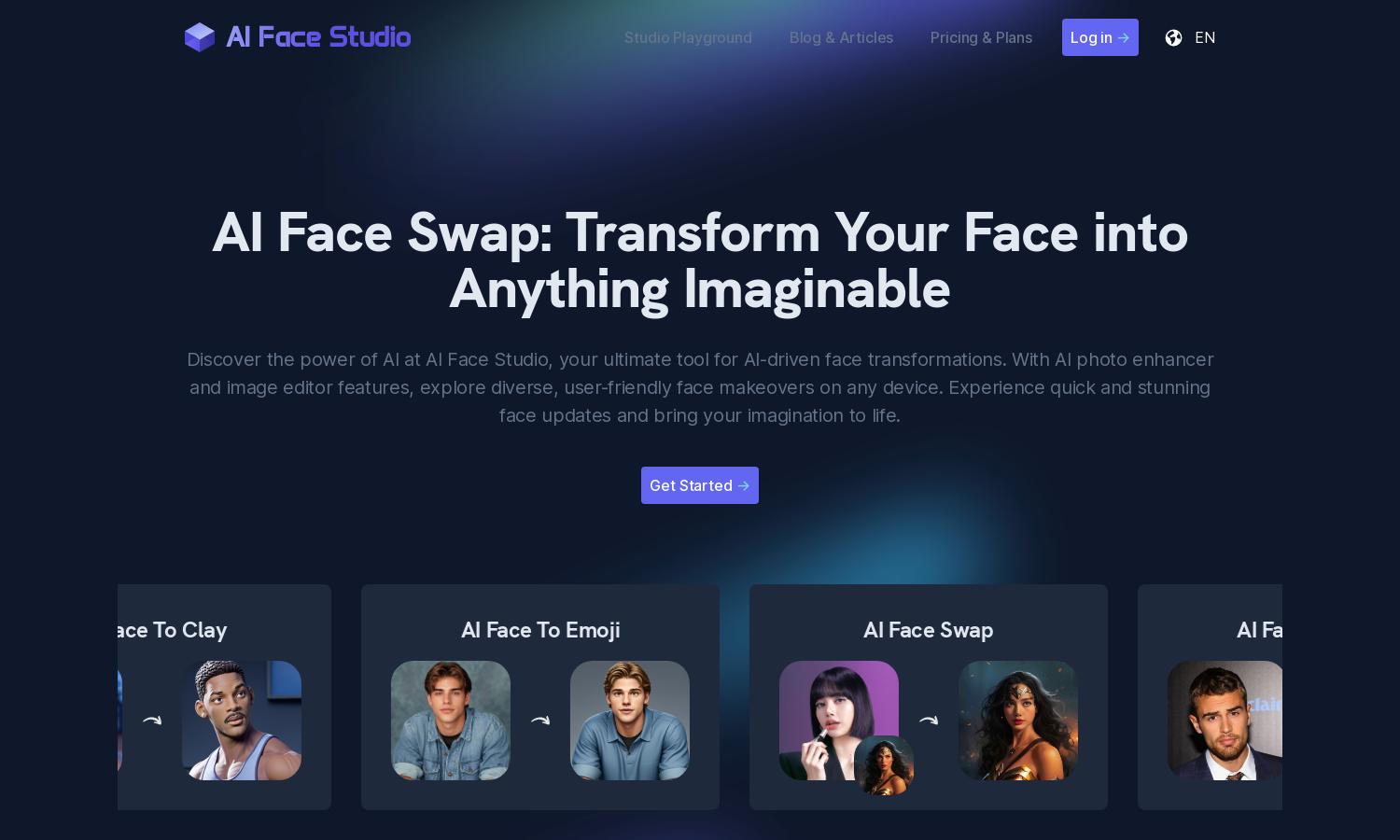 AI Face Studio Website