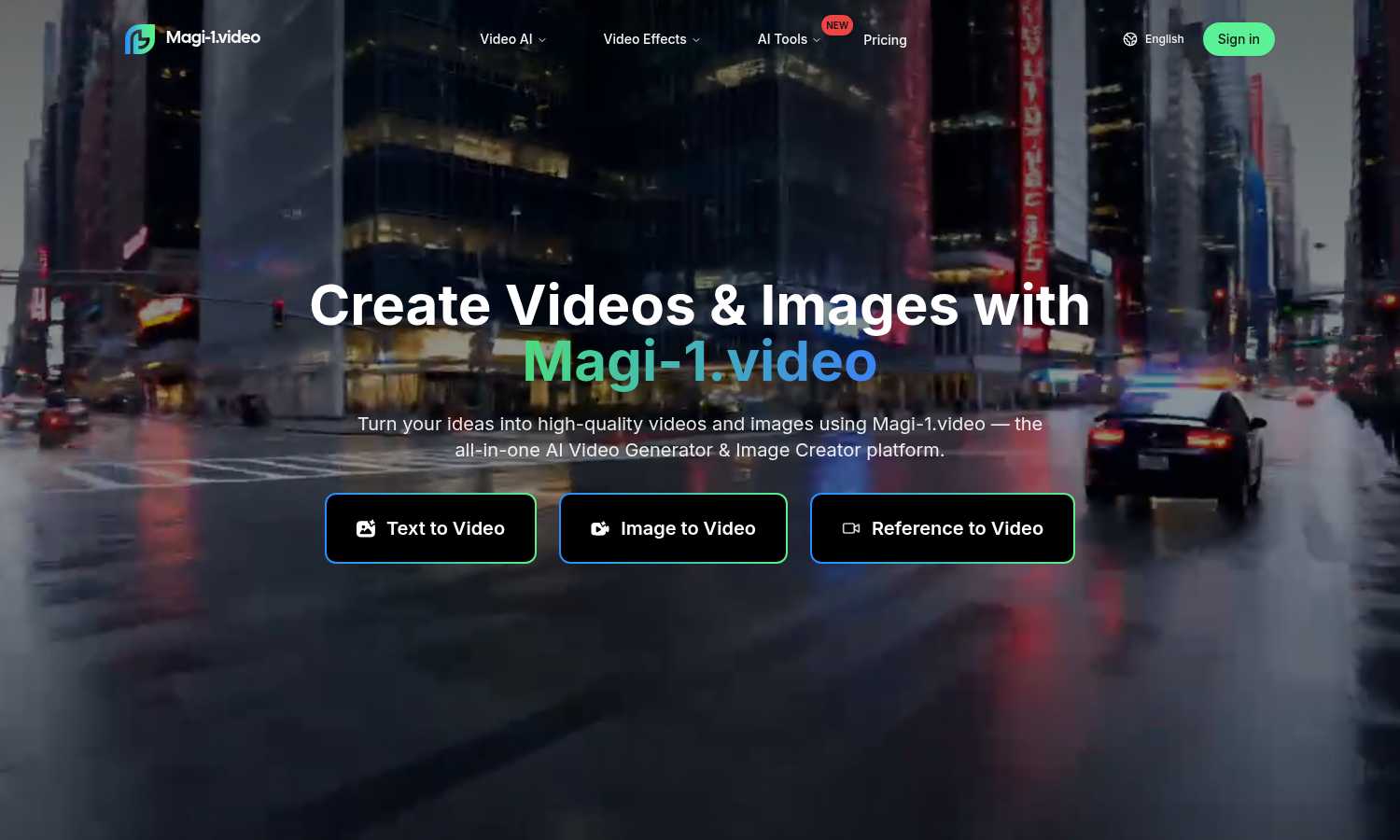 Magi-1 application interface and features