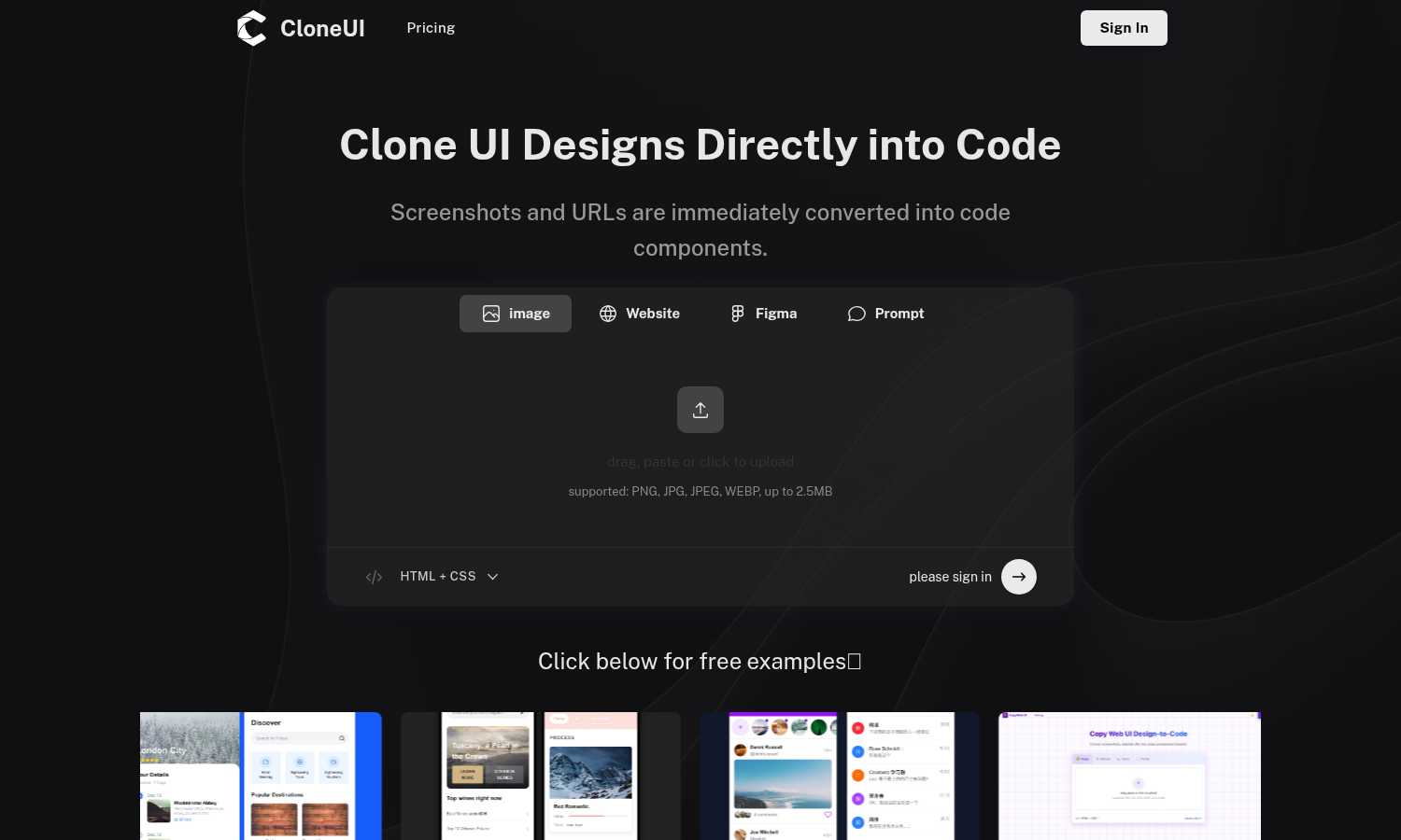 CloneUI application interface and features