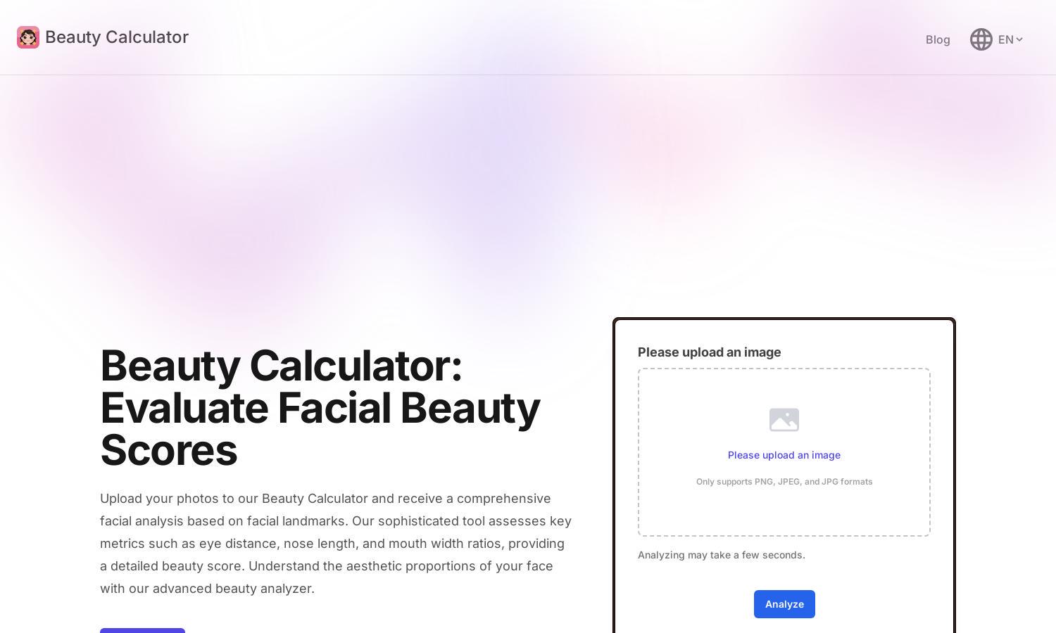 Beauty Calculator Website