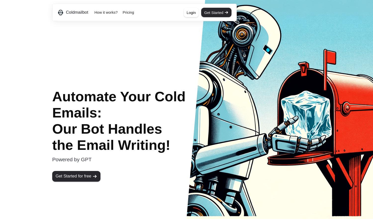 Cold Mail Bot Website