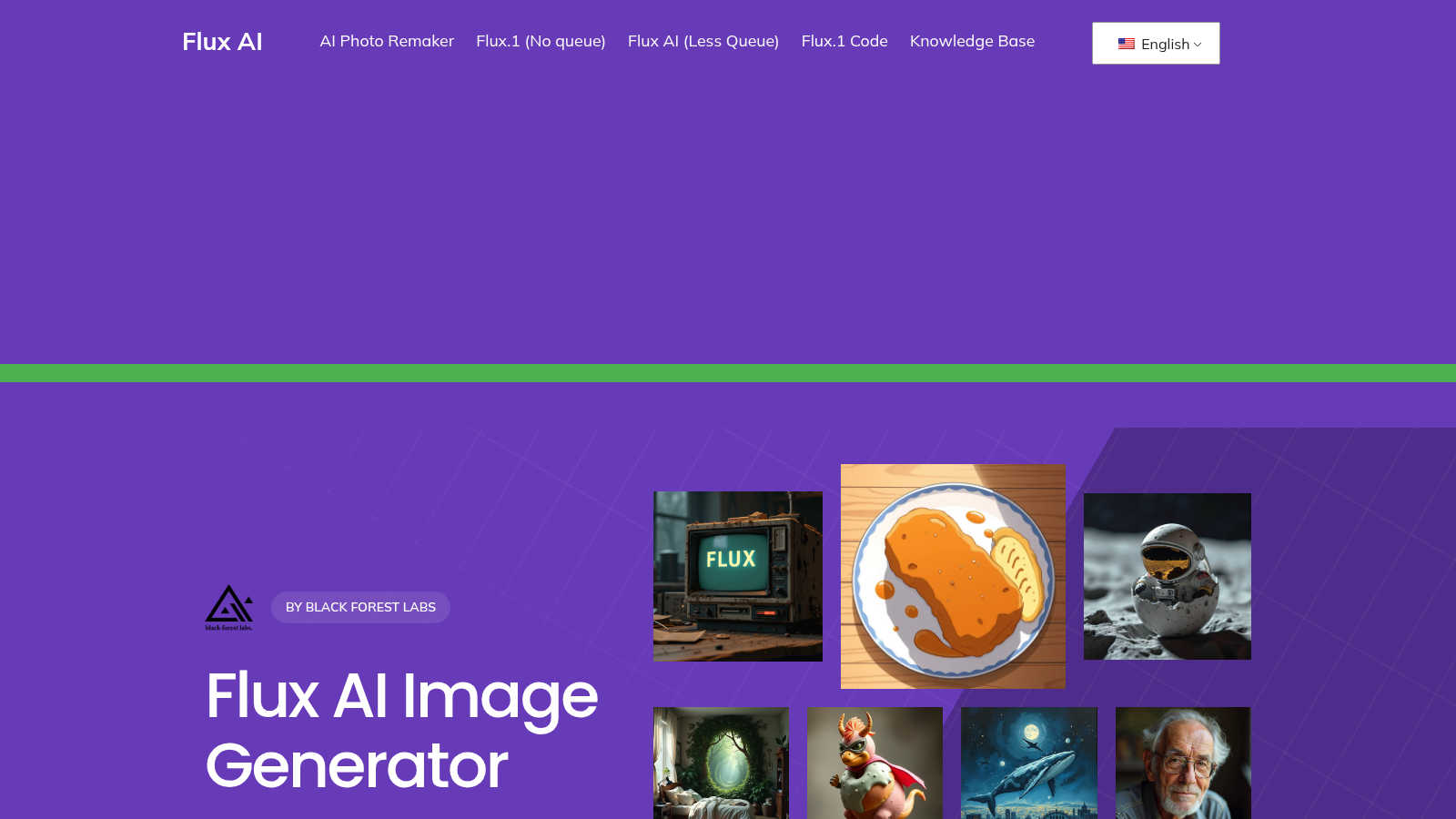 Flux AI Image Generator application interface and features