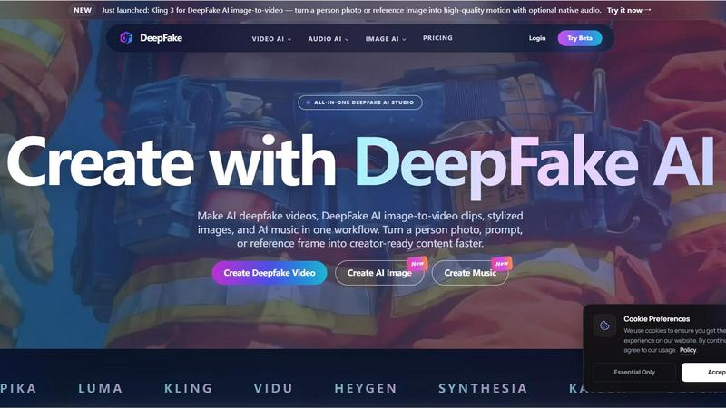 Deepfakeai screenshot