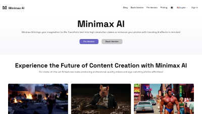 Minimax AI - AI tool for Content Creation