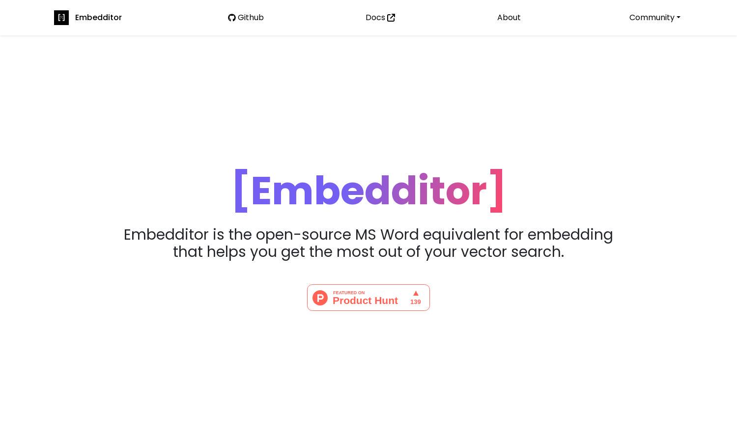 Embedditor.ai Website