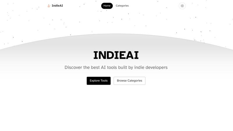 Indie AI Directory application interface and features