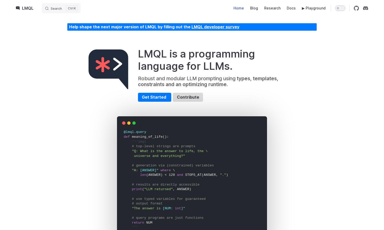 LMQL Website