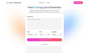 Lyrics Generator Website