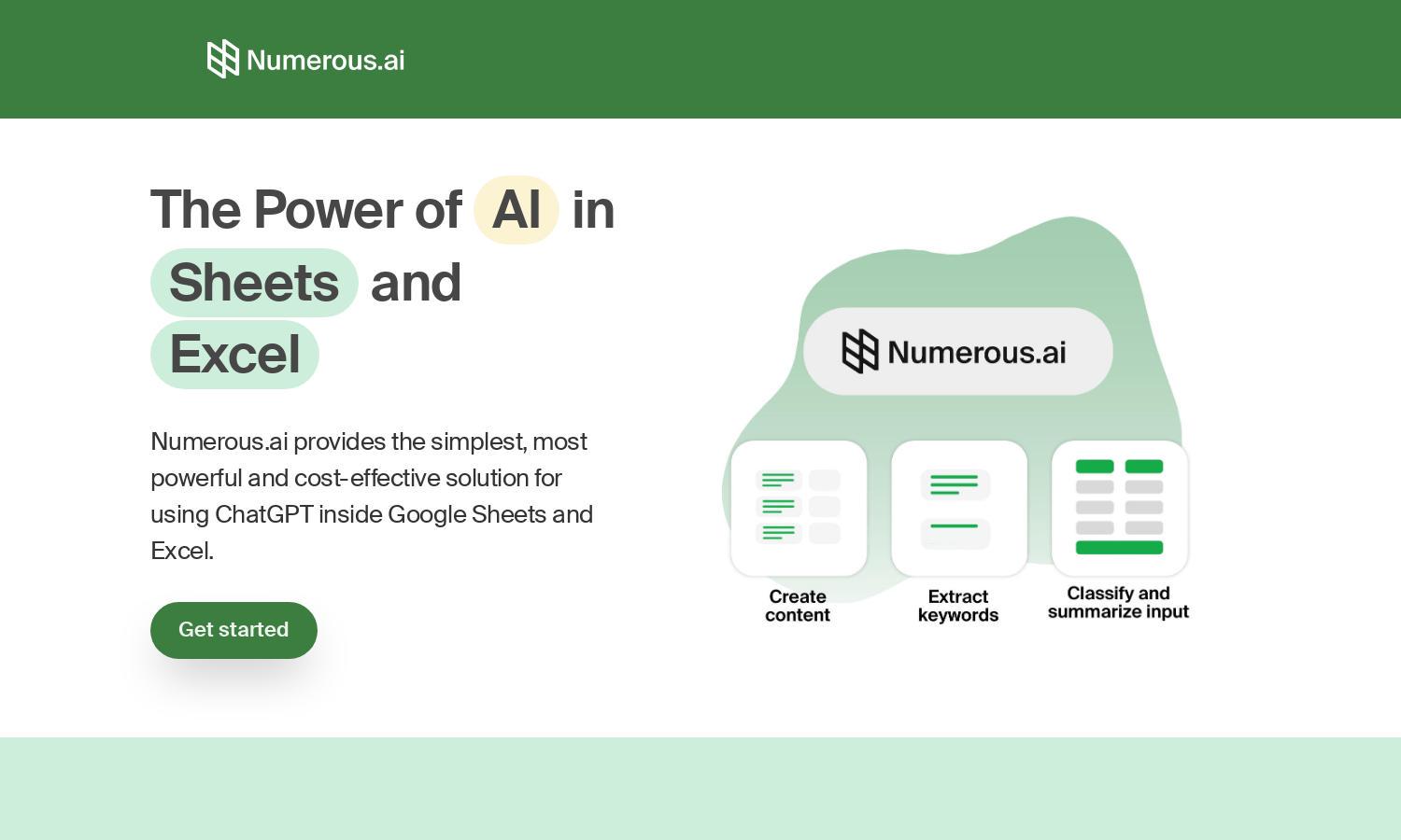 Numerous.ai Website