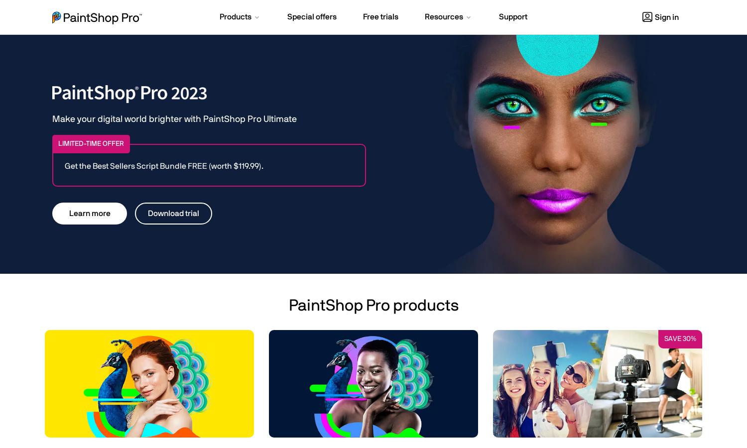 PaintShop Pro Website