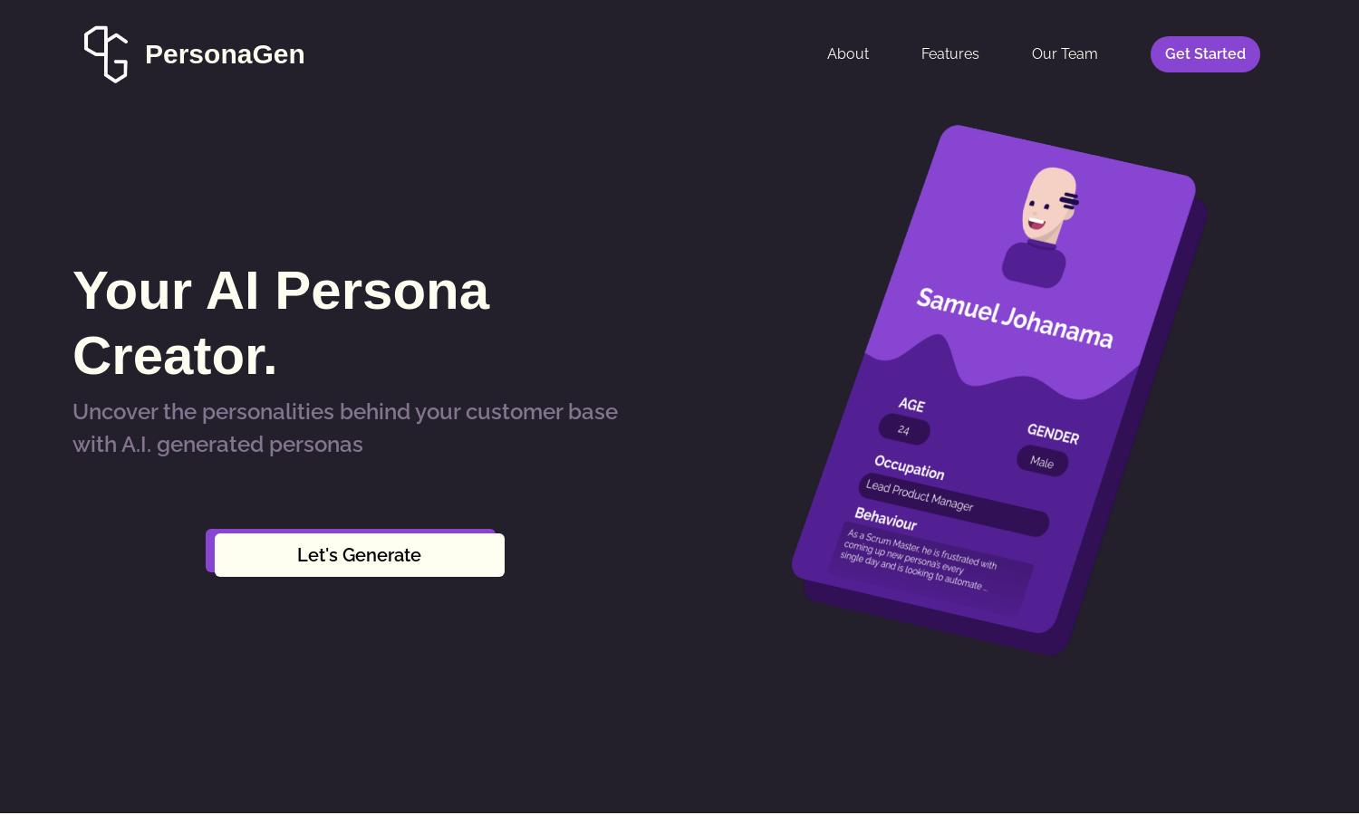 PersonaGen Website