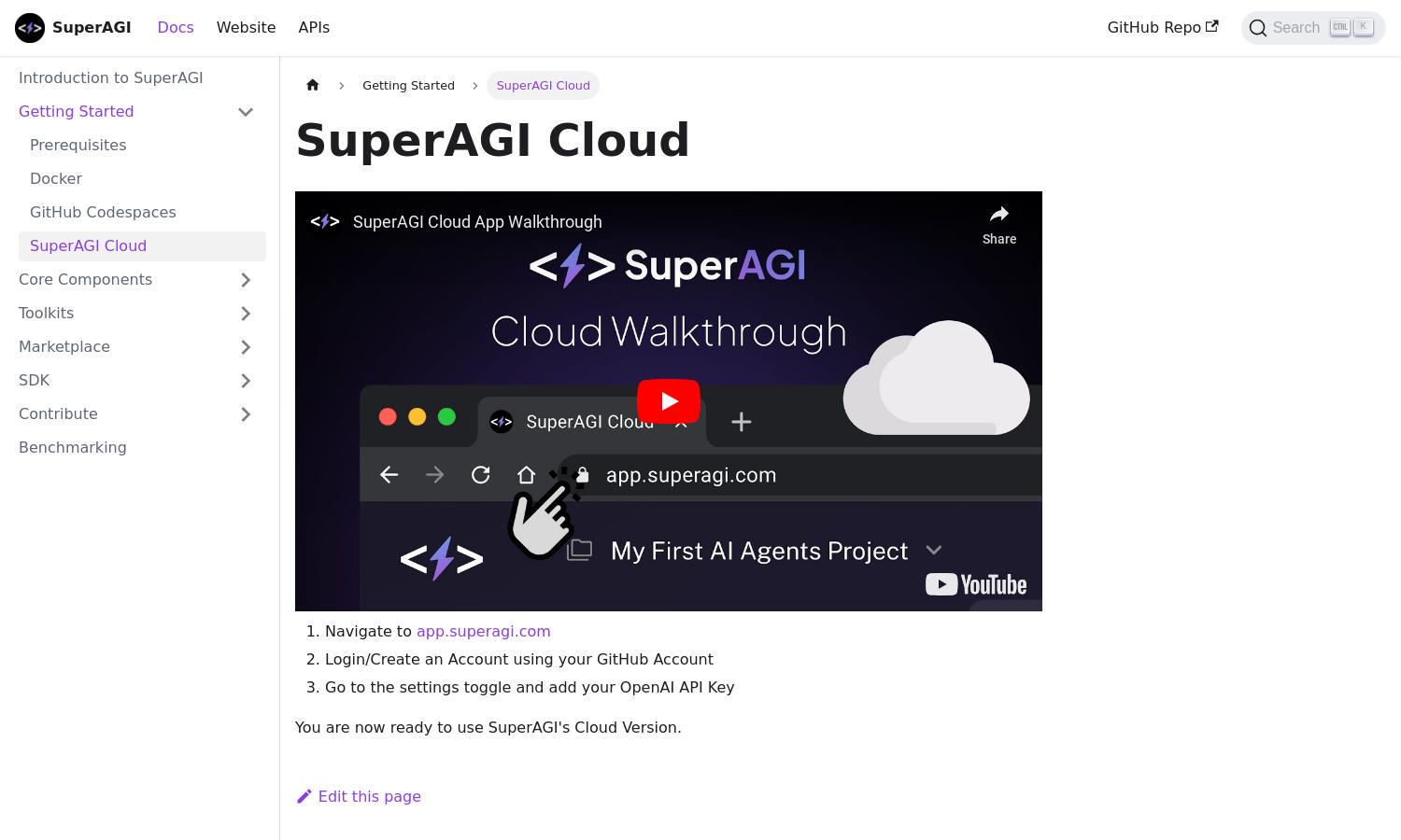 SuperAGI Website