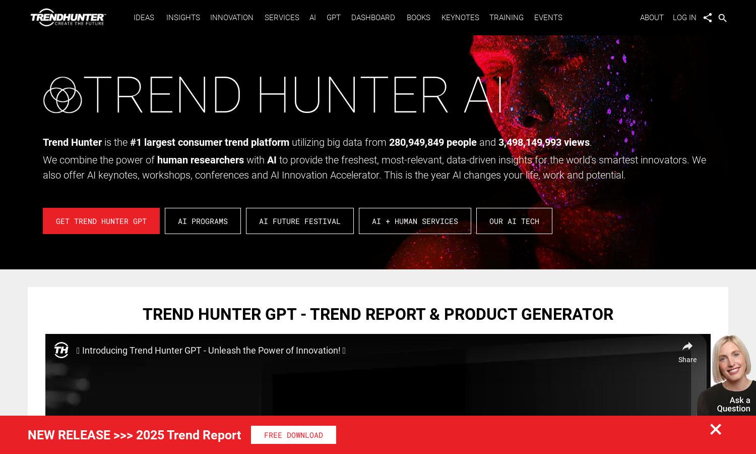 Trend Hunter AI Website