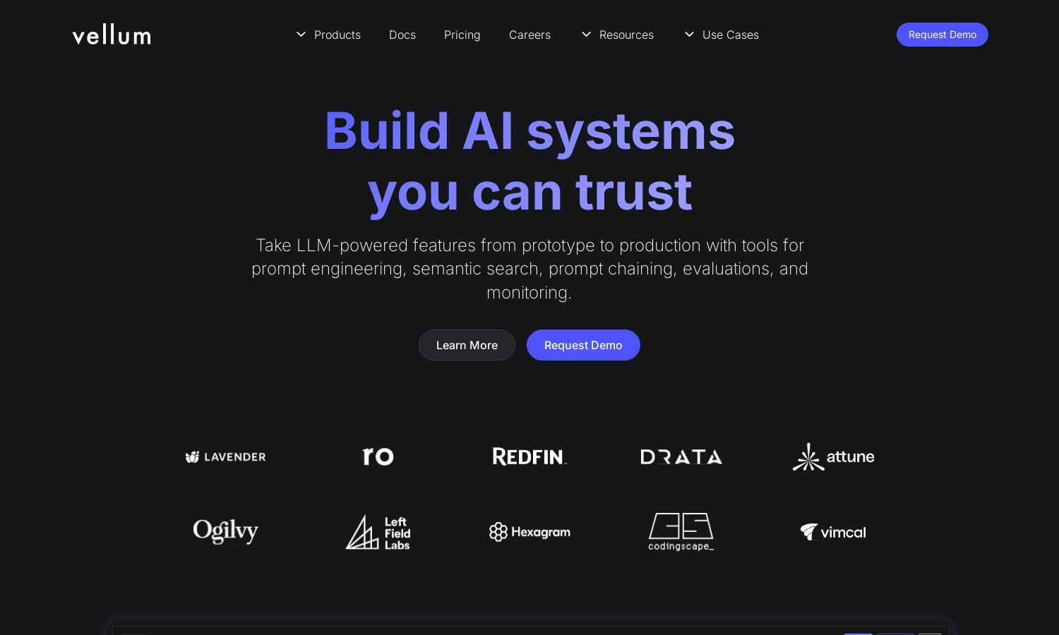 Vellum AI Website