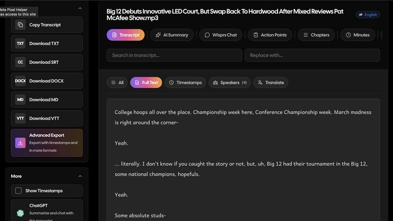Wisprs screenshot