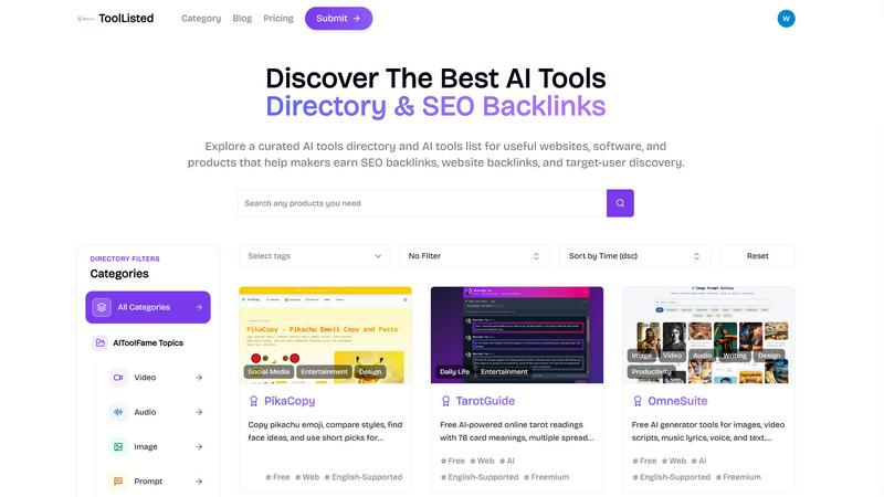 ToolListed screenshot
